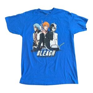 Bleach-Shonen Jump-Mens Shirt-Large-Blue-Ripple Junction-TV Tokyo T Shirt-Anime